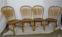 4 Richardson Brothers Solid Wood Chairs