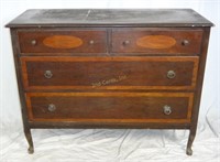 Antique Solid Wood Dresser/ Ornate Hardware