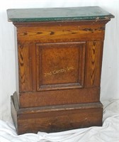 Antique Solid Wood Podium/ Top Painted Green