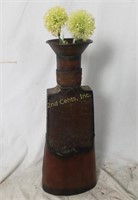A.j. Wright Metal Vase W/ Faux Flowers 24.5" Tall