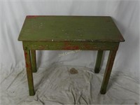 Small Vintage Distressed Painted Table