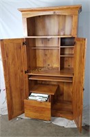Hidden Desk / Cabinet  W/ Built-in File Cabinet