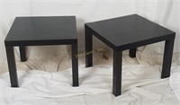 Pair Of Ikea End Side Tables Black