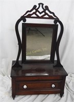 Antique Dresser Top Box W/mirror
