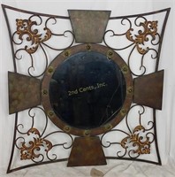 Large Ornate Metal Frame Mirror