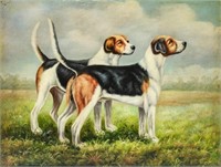 Alexander English Pointer Hunting Dogs Oil