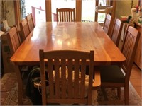 7ft Antler Pin Dining Table & Chairs (9PC)