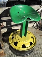 Tractor Seat Mounted on Truck Rim