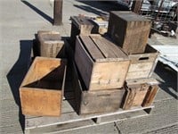 Pallet of Wooden Boxes