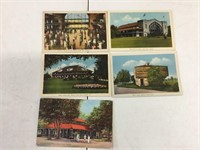 Lot of five Bob-Lo Island, Ontario postcards.