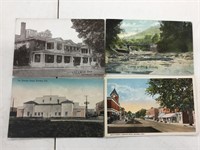 Lot of four Grimsby, Ontario postcards.