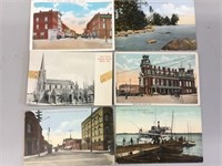 Six Barrie,Ontario postcards.