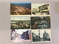 Lot of six Barrie, Ontario postcards.