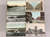 Lot of six Belleville, Ontario postcards.