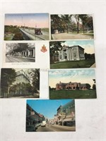 Lot of seven St. Catharines, Ontario postcards.
