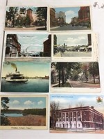 A lot of eight Windsor, Ontario postcards.