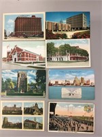 Lot of eight Windsor, Ontario postcards.