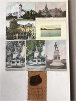 Lot of eight Brantford, Ontario postcards