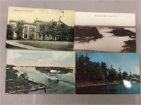 Lot of four Rockville, Ontario postcards.