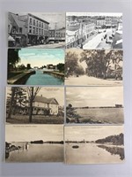 Lot of eight Dunnville, Ontario postcards.
