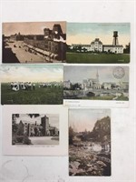 Lot of six Guelph, Ontario postcards.