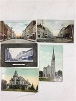 Five Ingersoll, Ontario postcards.