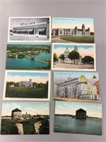 Lot of eight Kingston, Ontario postcards.