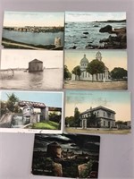 Lot of seven Kingston, Ontario postcards.