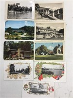 Lot of 9 Orillia, Ontario postcards. Including