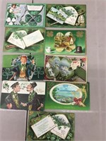 Lot of nine St. Patrick’s Day postcards.