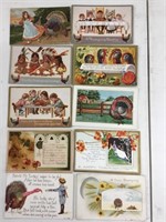 Lot of 10 Thanksgiving postcards.