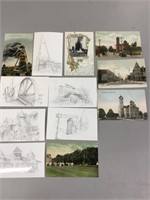 Lot of 12 Petrolia Ontario postcards.