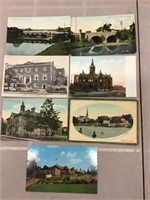 Lot of seven Stratford, Ontario postcards.