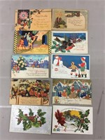 Lot of 10 Christmas postcards.