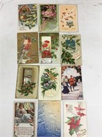 Early lot of 12 Christmas postcards.