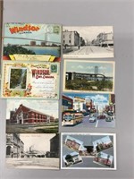Lot of Windsor, Ontario postcards including two