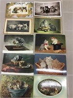 Lot of 10 Cat postcards.