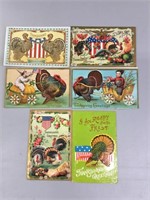 Good lot of six American Thanksgiving postcards.