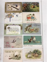 Lot of 10 Easter postcards.