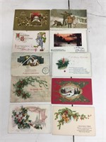 Lot of 10 Christmas postcards.
