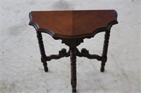 Mahogany half moon wall table