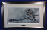 Original framed oil painting of bird 28 x 18H