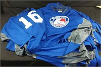 18 Numbered Hockey Practice Jerseys - Blue and