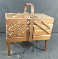 Vintage Sewing Chest with Contents