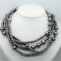 36O- freshwater pearl 60" long necklace $687
