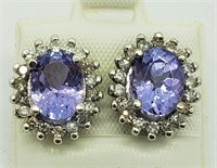 22O- 14k tanzanite & diamond earrings $7,600