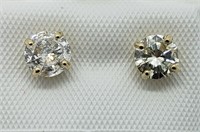 44O-10k yellow gold diamond 0.98ct earrings $6,300