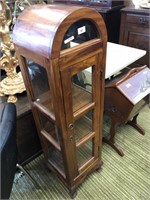SMALL TEAK DOME TOP CABINET