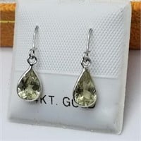 14K White Gold, Rare Color Changing Earrings