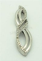 Sterling Silver, Diamond  Pendant